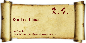 Kuris Ilma névjegykártya